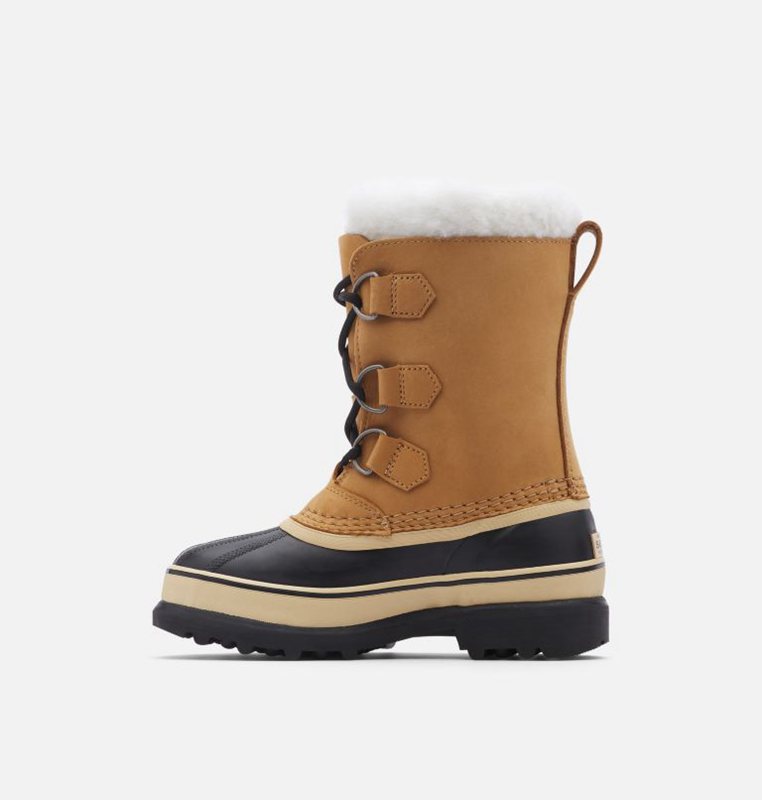 Sorel Barn Vinterkängor Brun/Svarta - Youth Caribou™ - YNW-372061